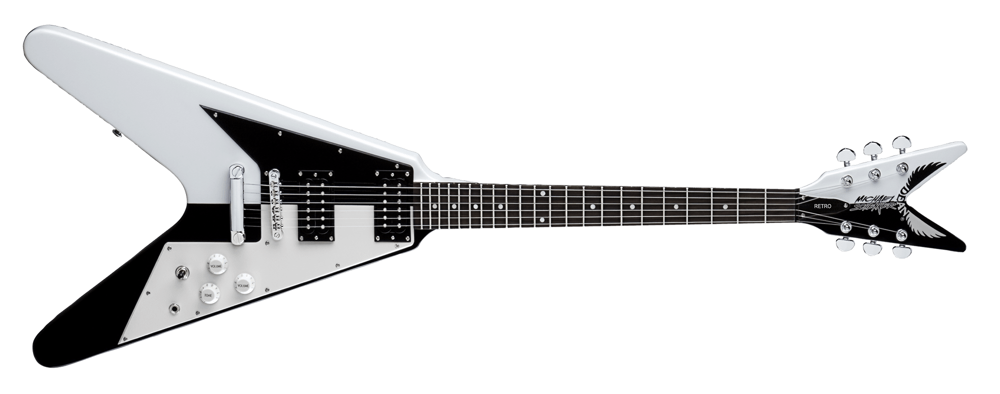 ギター Dean Michael Schenker Signature Retro Dean Guitars Michael Schenker Signature Retro Black & White