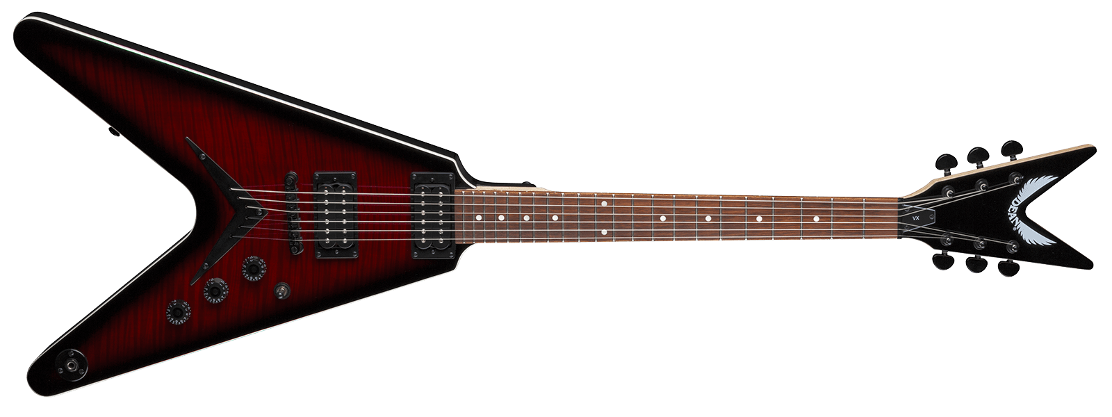 DEAN VX FLAME TOP - TRANS RED | Guitars and More