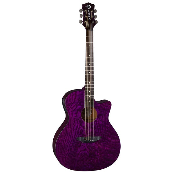 Luna Guitars Gypsy Ash Acoustic/Electric Guitar - Purple | Guitars