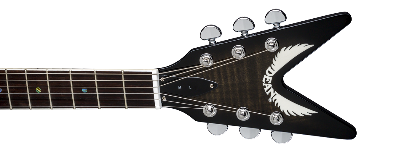 Dean 79 series v trans black solid body electric guitar discount