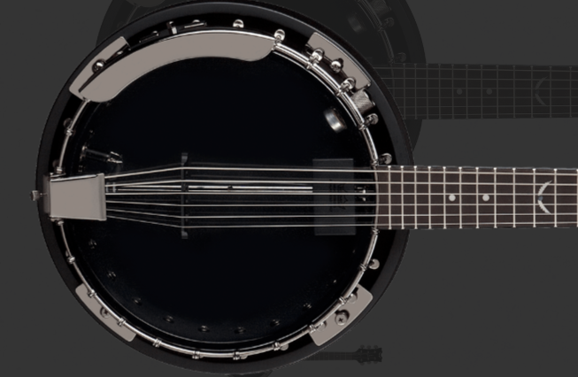DEAN BACKWOODS 6 BANJO W PICKUP BLACK CHROME Guitars and More