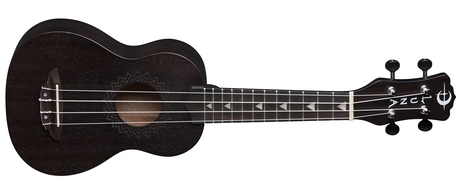 Luna Guitars Ukulele Vintage Mahogany Soprano Black Satin