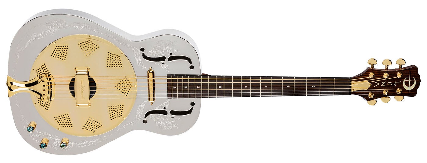 Luna resonator guitar top